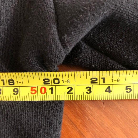 Pink Crop Sweatshirt Black hoodie long sleeve cozy comfy trendy sz S - Picture 3 of 4